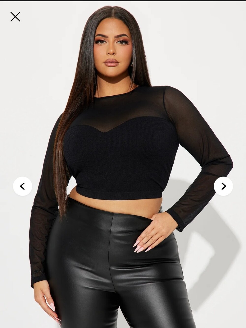 Fashion Nova Sheer Top